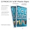 Signmission Ice Cream, Plastic Signs Only 24 Inch x 36 Inch, Corrugated Plastic, 2PK CSB-2436-2PACK-30396 - alternate 2