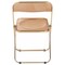 Leisuremod Lawrence Acrylic Folding Chair with Gold Metal Frame, Tangerine LFG19OR - alternate 3