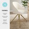 Martha Stewart Sora Upholstered Stationary Office Chair in Off White/Polished Brass CH-222119-CR-GLD-MS - alternate 2