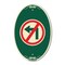Signmission No Left Turn Graphic Only, 12 Inch X 18 Inch Architectural Oval, Heavy Gauge Aluminum A-OV-G-1218-23844 - alternate 1
