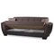 Homeroots 93" Brown Microfiber And Faux Leather Sleeper Sofa And Toss Pillows 607161 - alternate 2