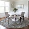 Homeroots 8' Charcoal Ivory And Green Round Oriental Washable Indoor Outdoor Area Rug 598030 - alternate 2