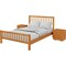 Homeroots Three Piece Brown Solid Wood Bedroom Set 523689 - alternate 2