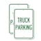 Signmission Truck Sign Truck Parking, 12'' X 18'' 2 Signs, Heavy Gauge Aluminum, 2PK A-1218-2PACK-22785 - alternate 1