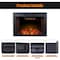 Edendirect 32.99-in W Black Wall mount LED Wall-mount Electric Fireplace with Remote Control Included ZR-EF30T - alternate 3