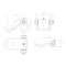 Mytee Products 5-3/8in Heavy Duty Greaseable Strap Style Truck Trailer Cargo Dump Door Hinge, 4PK DTR-HINGE-538x4 - alternate 2