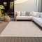 Homeroots 3' X 5' Peach And Beige Geometric Washable Indoor Outdoor Area Rug 602431 - alternate 2