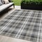 Homeroots 5' X 8' Charcoal Ivory And Gold Plaid Washable Indoor Outdoor Area Rug 597100 - alternate 1