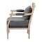 Baxton Studio Clemence French Provincial Grey Fabric Whitewashed Mahogany Wood Armchair 254-13828-ZORO - alternate 2