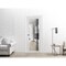 Sartodoors Slab Barn Door Panel Clear Glass, Lucia 2566 White Silk and Aluminum Strips, Sturdy Finished Doors LUCIA2566S-WS-18 x 84 - alternate 2