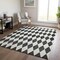 Homeroots 3' X 5' Black Geometric Washable Indoor Outdoor Area Rug 577013 - alternate 2