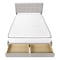 Homeroots Gray Tufted Linen Upholstered Queen Bed Frame With Drawers 490199 - alternate 2