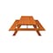 Homeroots 94" Brown Solid Wood Outdoor Picnic Table with Umbrella Hole 525010 - alternate 2
