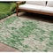 Homeroots 8' X 10' Green And Gray Striped Washable Indoor Outdoor Area Rug 596671 - alternate 1