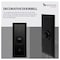 Newhouse Hardware Wired Metal Rectangular Beveled Recessed Mount Unlighted Doorbell Chime Push Button in Black BT6BV - alternate 3