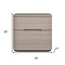 Homeroots 20" Beige Wood Two Drawer Nightstand 719563 - alternate 2