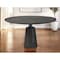 Homeroots 54" Brown Solid Wood and Iron Pedestal Base Round Top Dining Table 380465 - alternate 2