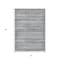 Homeroots 3' X 5' Gray And Silver Striped Washable Indoor Outdoor Area Rug 631497 - alternate 2