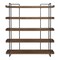 Homeroots 76" Brown and Black Metal and Wood Five Tier Bookcase 517720 - alternate 2