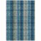 Homeroots 5' X 8' Teal Blue Navy Blue And Olive Green Plaid Washable Indoor Outdoor Area Rug 614018 - alternate 1