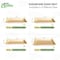 Ecoquality 0.6L Compostable Natural Sugarcane Bagasse No Lid Small Take Out Sushi Serving Tray, 25PK EQ06LSUSHINL-25 - alternate 2