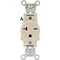 Leviton 20A Light Almond Heavy-Duty 6-20R Grounding Single Outlet 076-05461-00T - alternate 2