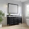 James Martin Vanities Brittany 60'' S Vanity, Black Onyx w/ Victorian Sil Silestone Top w/FreePower Wireless Charger 650-V60S-BKO-FVSL - alternate 2