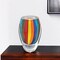Homeroots 6" Blue Clear Red And Yellow Cylinder Crystal Glass Table Vase 375787 - alternate 2