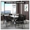 Leisuremod Ethora Collection Modern Wooden Dining Chair in Black, 2PK EC22BL2 - alternate 2