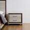 Homeroots 25" Silver And White Wood Lighted Two Drawer Nightstand 564664 - alternate 2