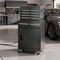 Homeroots Set of Two Black Multi-Tier Steel Rolling Cabinet With Lid, 2PK 714587 - alternate 2