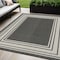 Homeroots 5' X 7' Black Geometric Indoor Outdoor Area Rug 572766 - alternate 2