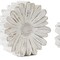 Homeroots Set of Three Distressed White Carved Flowers Tabletop Sculpture, 3PK 518055 - alternate 2