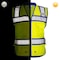 Dome75 Hi-Vis Heavy Duty Safety Vest MD Class ANSI/ISEA 107-2020 Class 2 , Reinforced Front Zipper 1 OV6124 - alternate 3