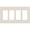 Lutron Designer Wall Plates, Number of Gangs: 4 Thermoset, Gloss Finish, Light Almond CW-4-LA - alternate 1