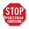 Signmission Stop Pedestrian Crossing, 10 Inch X 10 Inch, Vinyl Decal OC-D-10-7 - alternate 1