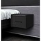 Homeroots 10" Black Wood One Drawer Floating Nightstand 546180 - alternate 2