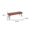 Homeroots 54in Brown and Black Faux Leather Upholstered Dining Bench 558170 - alternate 2