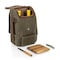 Picnic Time Family Of Brands 2 Bottle Insulated Wine & Cheese Cooler Tote, Khaki Green with Brown Accents 540-04-140-000-0 - alternate 2