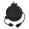 Alert Reel Mfg ProReel Reverse Plug Cord Reel, 15 Amp, 20' 12/3 SJTOW, Single Black 5-20R Outlet; 15 Amp Breaker 5020TFR - alternate 1