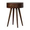 Homeroots 22" Chestnut Solid Wood Round One Drawer Nightstand 722531 - alternate 1