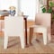 Baxton Studio Helios Boucle Dining Chair Set of 2 - Armless Upholstered Accent Chair, White, Minimalist Design 259-2PC-14192-ZORO - alternate 2