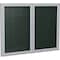 Ghent Enclosed Bulletin Board, 2 Door, Vinyl, 4 ft H x 5 ft W, Ebony PA24860VX-183 - alternate 1