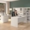 Bestar U Shaped Desk U-Shape Desk, 95-1/2" D X 66-1/2" H, 66" W X White Chocolate 46410-31 - alternate 2