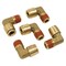 Mytee Products 5Pk DOT Brass Push to Connect Fitting Elbow 1/4in Tube ODx3/8in NPT Air Line Male MP-ABF-ELBOW1438 - alternate 1