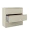 Hirsh 42" W 3 Drawer Lateral File Cabinet, Putty, A4/Legal/Letter 17643 - alternate 2
