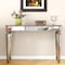 Homeroots 47" Silver and Gold Mirrored Glass Console Table With Drawer 568868 - alternate 2