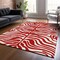 Homeroots 3' X 5' Red And Ivory Animal Print Washable Indoor Outdoor Area Rug 600648 - alternate 2