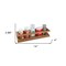 Homeroots Wall Mounted 14.00in Wood Spice Rack 478229 - alternate 2