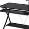 Homeroots 43" Black Glass Computer Desk 285415 - alternate 2